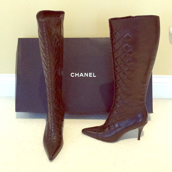 CHANEL Shoes - CHANEL CLASSIC QUILTED BOOT WITH CHAIN